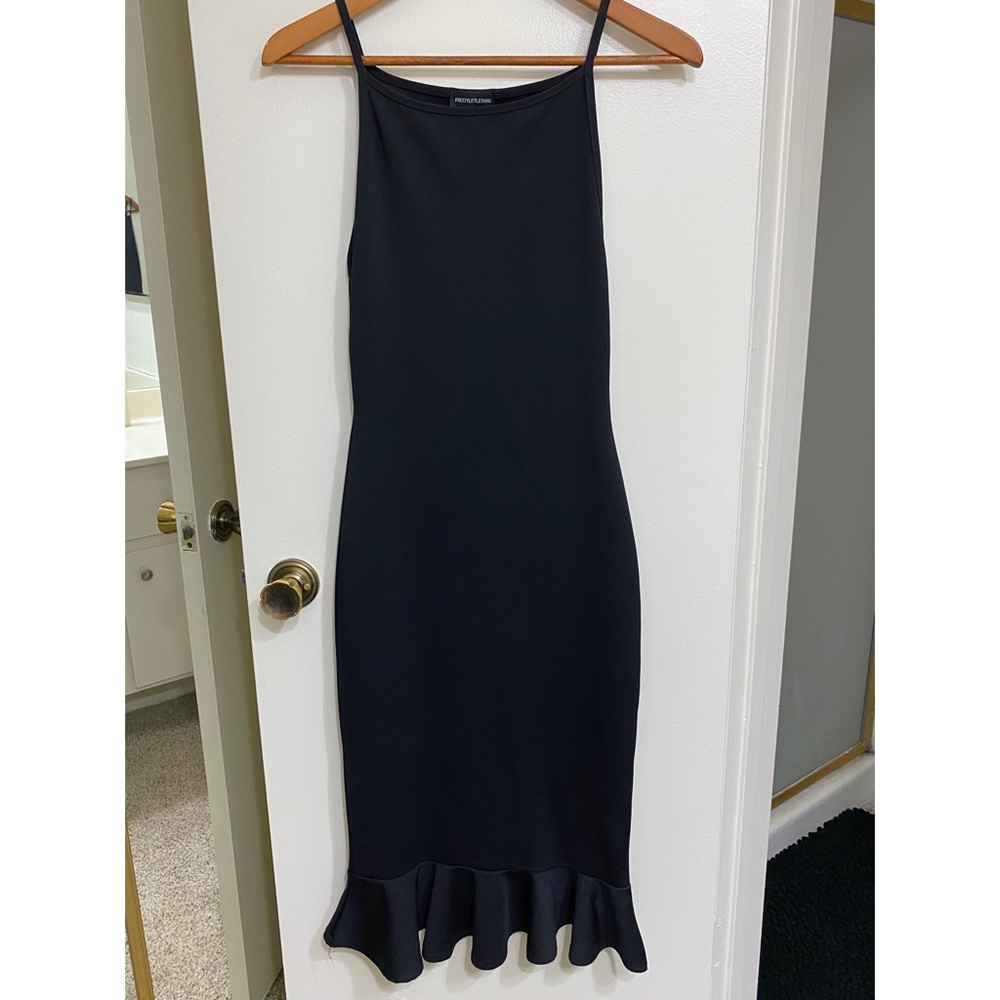 Black midi dress